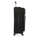 Nautica Seascape Collection 4pc Softside Luggage Set, Black/Blue