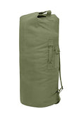 Rothco Canvas Double Strap Duffle Bag: 89.6L Capacity for Durability and Convenience – Olive Drab