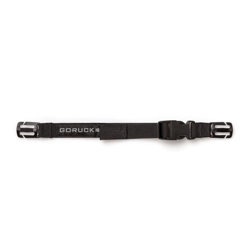 GORUCK Rucksack Training Sternum Strap - Adjustable Front Backpack Chest Belt w/Quick Release Military Grade Buckle for Secure Fit & Enhanced Stability, 17in x 7.5in, Redesign for Heavy Loads, Black