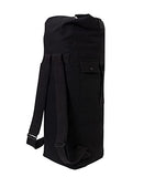 Rothco Canvas Double Strap Duffle Bag: 89.6L Capacity for Durability and Convenience – Black