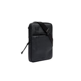 Lacoste Men's L.12.12 Branded Zippered Small Flat Bag, Black, One Size