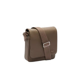 Lacoste Mens Classic Flap Close Shoulder Bag, Brown, One Size