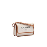 Lacoste Women's Flap Crossover Crossbody Bag, Natural Tan, One Size