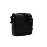 Lacoste Men's Classic Flap Crossbody Bag, Black Flap, One Size