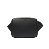 Lacoste Embossed Monogram Shoulder Bag, Black, One Size