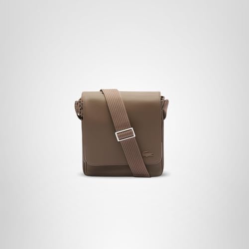 Lacoste Mens Classic Flap Close Shoulder Bag, Brown, One Size