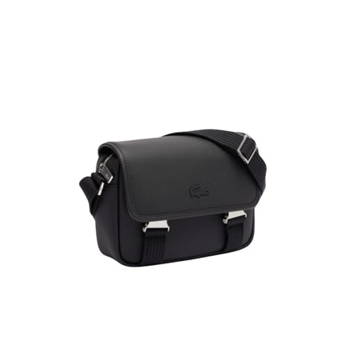 Lacoste Men's Classic Messenger Bag, Black, One Size