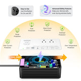 220V to 110V Voltage Converter US to Europe, Universal Power Plug Adapter Voltage Converter for European International Travel, 1600W - Plug & Play, Power Any U.S. Appliance in 220–250V Countries