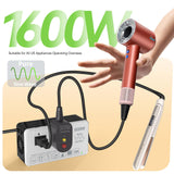 220V to 110V Voltage Converter US to Europe, Universal Power Plug Adapter Voltage Converter for European International Travel, 1600W - Plug & Play, Power Any U.S. Appliance in 220–250V Countries