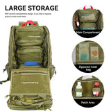 25L Hiking Backpack for Men & Women,Breathable Waterproof Backpack, Lightweight Camping Backpack with MOLLE System - Green,Suitable for mountain climbing and outdoor hiking