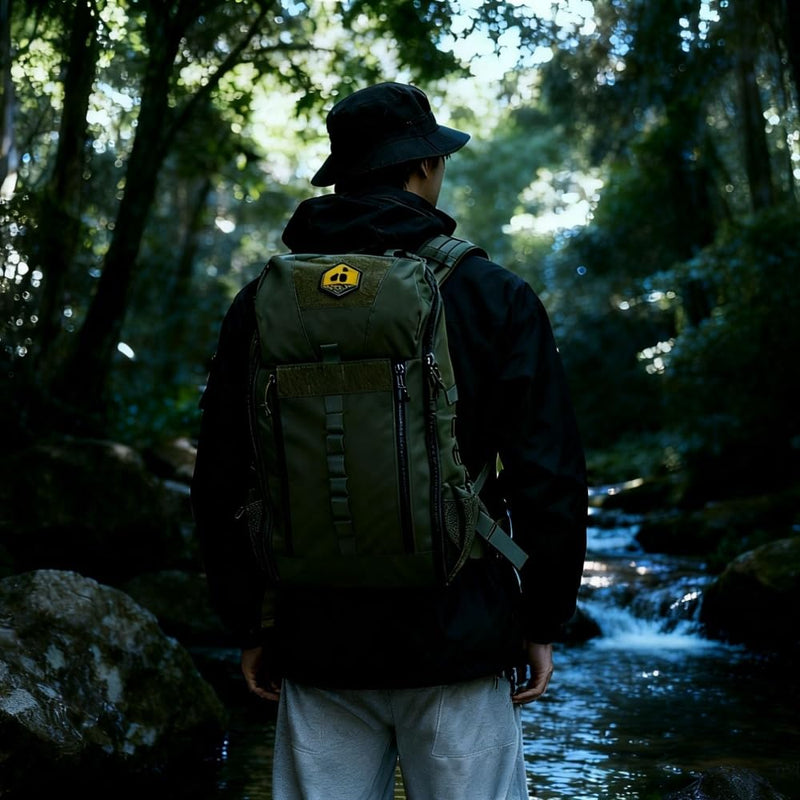 25L Hiking Backpack for Men & Women,Breathable Waterproof Backpack, Lightweight Camping Backpack with MOLLE System - Green,Suitable for mountain climbing and outdoor hiking
