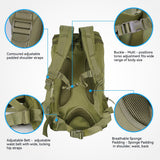 25L Hiking Backpack for Men & Women,Breathable Waterproof Backpack, Lightweight Camping Backpack with MOLLE System - Green,Suitable for mountain climbing and outdoor hiking