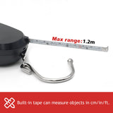 2PC Portable Luggage Weight Scale with Hook & Drawstring Bags, Fishing Hanging Scale Mechanical Kitchen, Multi - Purpose Travel Suitcase Scale with Tape Measure (80 Lbs)