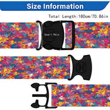 2PC,Colorful Crowd Luggage Strap 1.97 x 70.84 inch Abstract People Illustration Adjustable Suitcase Belt Vibrant Travel Accessory Durable Nylon Baggage Identifier for Creative Travelers