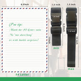 2PCS 22 inch Add a Bag Luggage Straps for Suitcase, Adjustable Suitcase Strap, Travel Accessories Travel Attachment for Connecting Two Suitcases or Smaller Packages Together - Black
