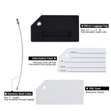 2Pcs Black Silicon Travel Luggage Tags Suitcase Luggage Bag Tags, Travel Airlines Baggage ID Name Label