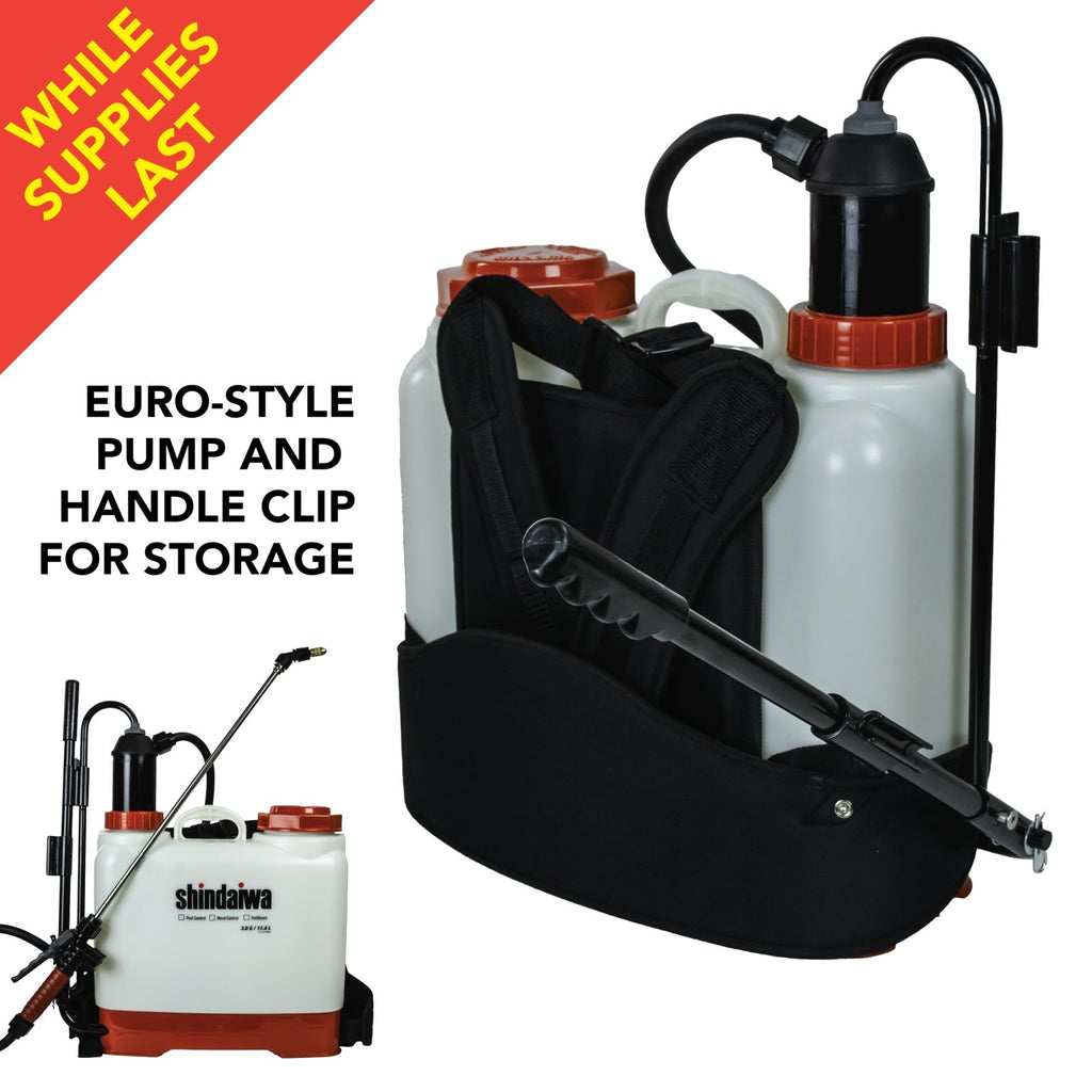 3 - gallon Euro - Style Manual Backpack Sprayer, 2 - stage Filtration ...