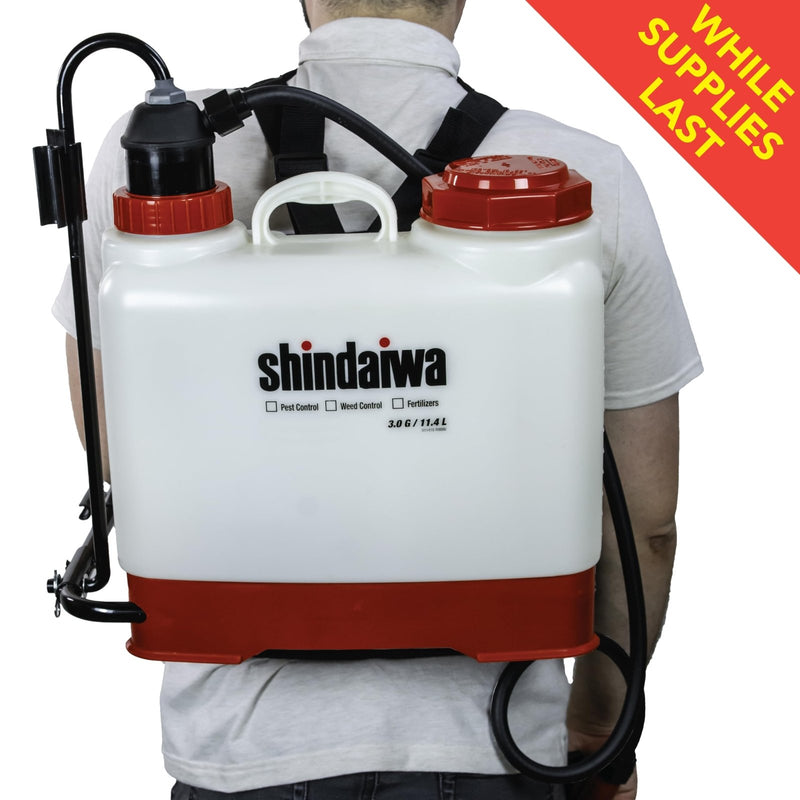 3 - gallon Euro - Style Manual Backpack Sprayer, 2 - stage Filtration Pump Pressured Sprayer with Chrome Steel Wand, Deluxe Lumbar Straps, 3 Nozzles and Bonus Parts for Spraying Plants, Lawns, Weeds & Pests