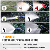 3 Gallon Lawn Garden Sprayer Compatible with DeWalt 20V MAX Battery, Backpack Pump Sprayer with 2.0Ah Battery, 7 Nozzles, Adjustable Pressure,Translucent Tank for Spraying, Watering, Weeds, Cleaning