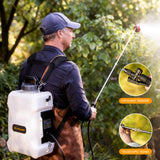 3 Gallon Lawn Garden Sprayer Compatible with DeWalt 20V MAX Battery, Backpack Pump Sprayer with 2.0Ah Battery, 7 Nozzles, Adjustable Pressure,Translucent Tank for Spraying, Watering, Weeds, Cleaning