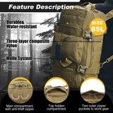 3 In 1 Tactical 30L Military Backpack Travel Duffle Bag for Weekender Gym Workout Deployment