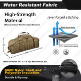 3 In 1 Tactical 30L Military Backpack Travel Duffle Bag for Weekender Gym Workout Deployment
