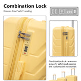 3 Luggage Sets, ABS Hardshell Suitcase Spinner Wheels Durable Lightweight