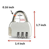3 Pack Combination Lock 3 Digit Padlock Resettable and Waterproof for School Gym Suitcases Locker, Luggage, Briefcases, Computer Bags, Schoolbags, Backpacks, Locker, Drawers, Toolkit and Cabinets