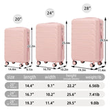 3 - Piece ABS Hardshell Luggage Set – Lightweight, Tough & Scratch - Resistant