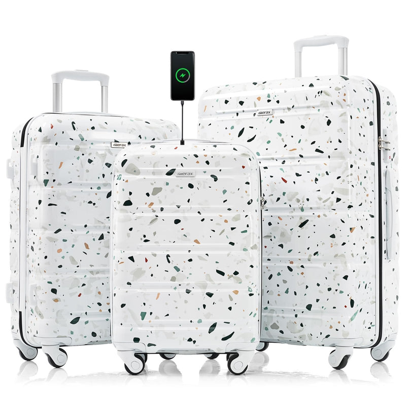3 Piece ABS Hardshell Luggage Sets – Lightweight, Tough & Scratch - Resistant