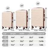 3 - Piece ABS Hardshell Suitcase Set Lightweight, Tough & Scratch - Resistant