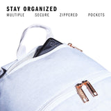 3 - Stripe Classic backpack for men and women, bag with laptop sleeve