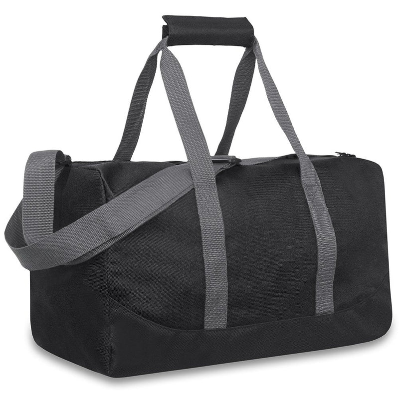 30 Liter, 17 Inch Canvas Duffle Bags for Men and Women – Travel Weekender Overnight Carry - On Shoulder Duffel Tote Bags (Black)