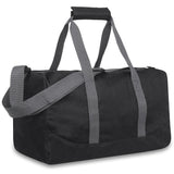 30 Liter, 17 Inch Canvas Duffle Bags for Men and Women – Travel Weekender Overnight Carry-On Shoulder Duffel Tote Bags (Black)