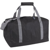 30 Liter, 17 Inch Canvas Duffle Bags for Men and Women – Travel Weekender Overnight Carry - On Shoulder Duffel Tote Bags (Black)
