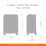 Briggs & Riley Global 21" Carry On Expandable Spinner - Luggage for International Travel, Suitcases with Wheels, Softside Rolling Bag for Men & Women, Self-Repairing Zipper - Baseline Collection, Navy