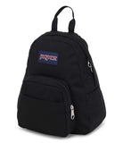 JanSport Half Pint Mini Backpack, 10.2 L - Durable Mini Bag Purse with Adjustable Shoulder Straps, Single Main Compartment, Zippered Stash Pocket, Black