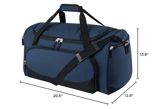 Uarition Gym Duffle Bag for Men - 55L Navy Blue Large Duffel Bags for Sports, Workout, Traveling, Durable Heavy Duty Duffel Gear Bag