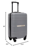 Travelers Club 22" Richmond Spinner Carry-On Luggage, Charcoal