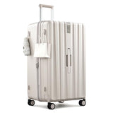 Hanke 29 Inch Plus Expandable Luggage Large Suitcases with Wheels,Checked Luggage Hard Shell Suitcases, PC Trunk Luggage Extra Large Suitcase with Lock for Women Men(Ivory White)
