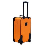Rockland Fashion Softside Upright Luggage Set,Expandable, Orange, 2-Piece (14/19)