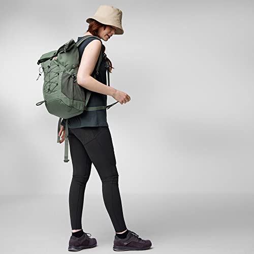 Fjällräven Abisko Hike Foldsack Backpack - Lightweight Fabric, Roll-Top Storage, Trail Ready - Hiking, Trekking, Patina Green, One Size