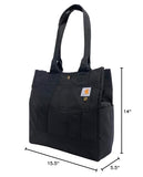Carhartt Vertical Snap Tote, Durable Water Resistant Tote Bag with Snap Closure, Black
