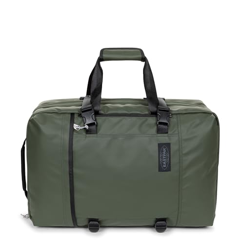 Eastpak Travelpack – 42L Cabin-Size 2-in-1 Duffel, Convertible Backpack, 17-inch Laptop Sleeve, Two Compartments & Adjustable Straps, Tarp Forest