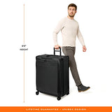 Briggs & Riley 31" Extra Large Expandable Spinner - Checked Luggage for Travel, Suitcases with Wheels, Softside Rolling Bag for Men & Women, Self-Repairing Zipper - Baseline Collection, Black