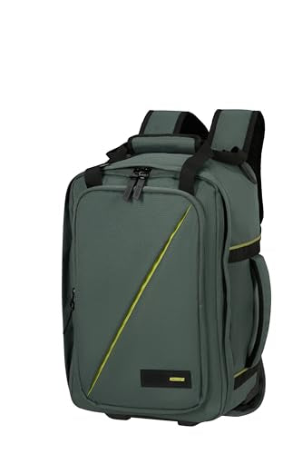 American Tourister Take2Cabin - easyJet Cabin Bag 36 x 20 x 45 cm, 38 L, 0.80 kg, Hand Luggage, Airplane Backpack M Underseater, Green (Dark Forest), 40 x 25 x 20 cm (Wheeled), Ryanair Cabin Bag on