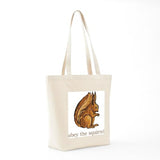 CafePress Obey The Squirrel Tote Bag Reusable Natural Beige Canvas Shopping Bag