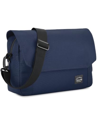 VASCHY Messenger Bag for men (Blue, Medium)