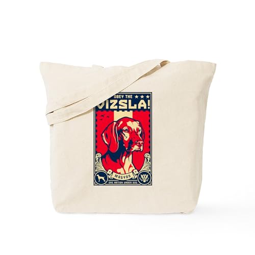 CafePress American Vizsla Obey The V Tote Bag Reusable Natural Beige Canvas Shopping Bag