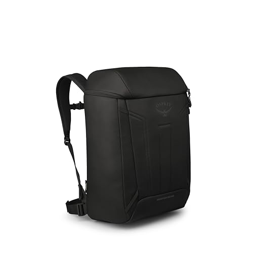 Osprey Mountain Bound Ski & Snowboard Boot Bag - Backpack with AirScape™ Technology and Padded Structure - Premium Winter Luggage with Shoe Changing Mat, Black